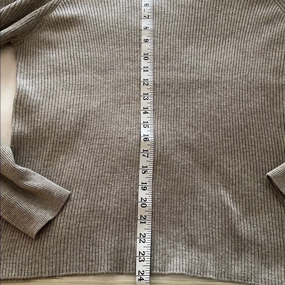 NWT JOE’S JEANS Heather Gray pull over ribbed top Puff shoulder size XL - Picture 10 of 11